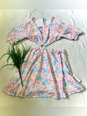 ASOS NWT Pastel Floral Open Back Mini Dress - 8 Petite